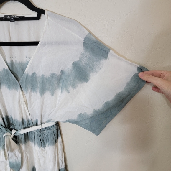 Lulus Tie Dye Maxi Dress Blue Extra Small - Picture 3 of 11